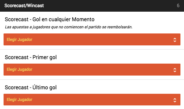 Apuestas scorecast