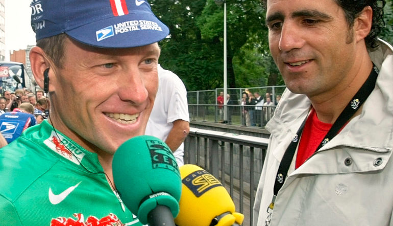 Lance Armstrong y Miguel Indurain