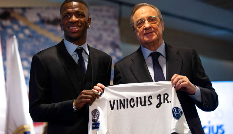 Vinicius presentado en el Real Madrid