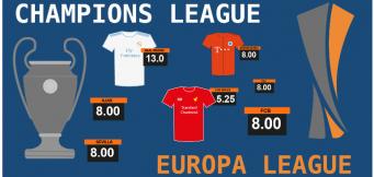 Las Cuotas a ganador de Champions y Europa League